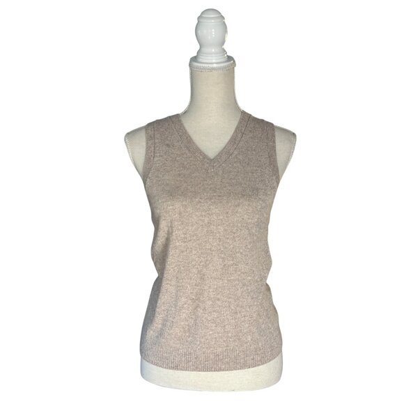 Reformation Reese Cashmere Tank sweater vest size XS foggy tan beige wool - Picture 6 of 12